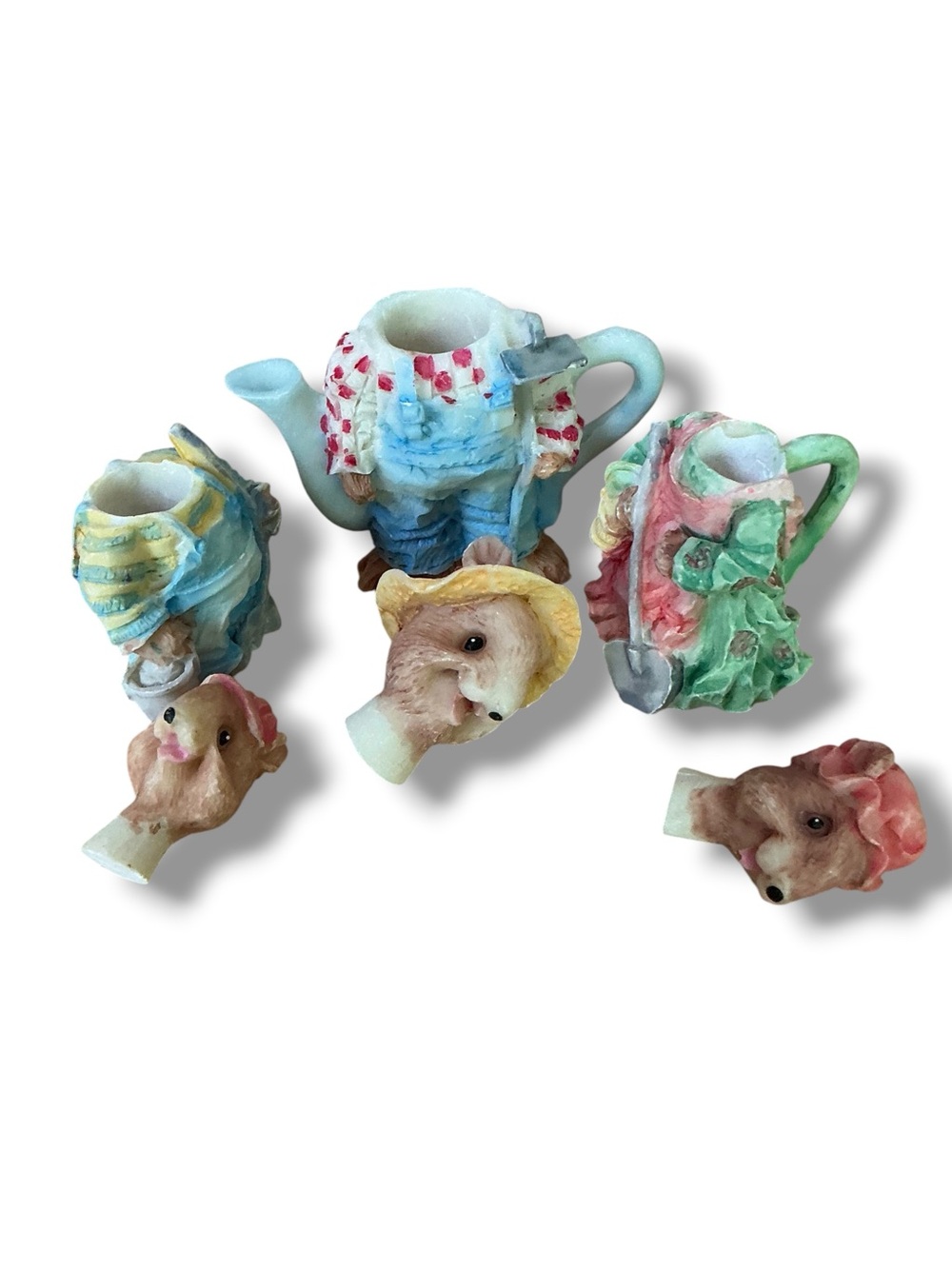 Whimsical Rabbit Mouse Mini Tea Set - Picture 4 of 7